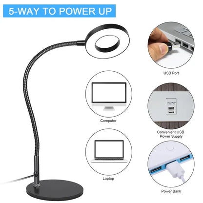 Adjustable Lamp for Video Calls with 3 Light Modes & Dimming