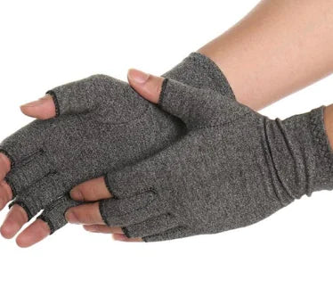 Warm Compression Half-Finger Gloves to Prevent & Treat Arthritis, Carpel Tunnel and Joint Pain