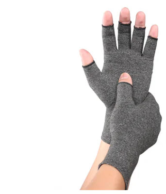 Warm Compression Half-Finger Gloves to Prevent & Treat Arthritis, Carpel Tunnel and Joint Pain