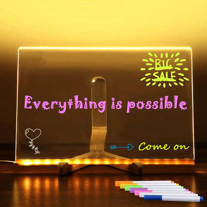 Acrylic Erasable Lighted Message Board